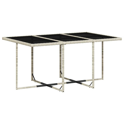 Set Pranzo Giardino 11pz con Cuscini Grigio Chiaro Polyrattan | homemem39
