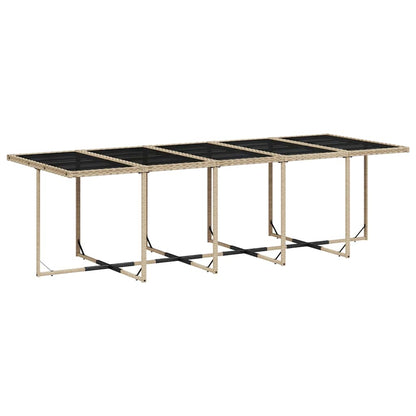 Set Pranzo da Giardino 15 pz con Cuscini Beige Misto Polyrattan | homemem39