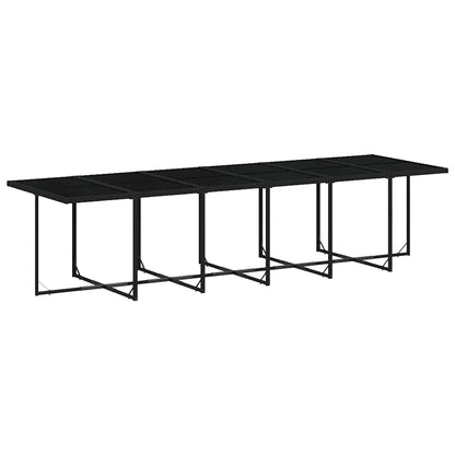 Set da Pranzo da Giardino 17 pz con Cuscini Nero in Polyrattan | homemem39