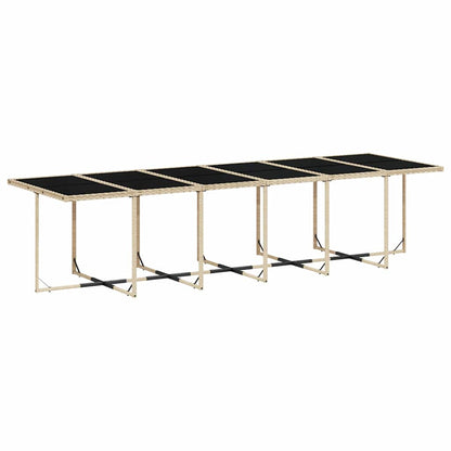 Set Pranzo da Giardino 17 pz con Cuscini Beige Misto Polyrattan | homemem39