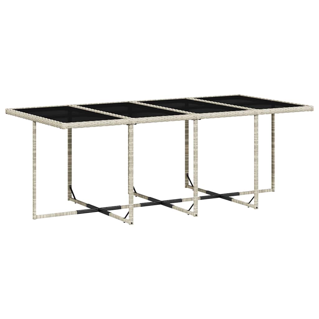 Set da Pranzo da Giardino 13pz con Cuscini Grigio in Polyrattan | homemem39