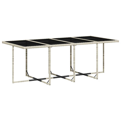 Set da Pranzo da Giardino 13pz con Cuscini Grigio in Polyrattan | homemem39