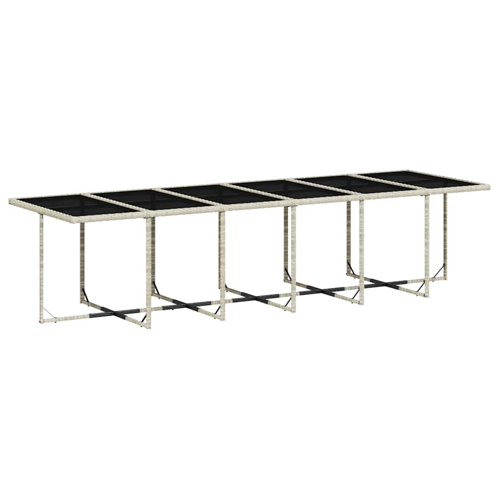 Set da Pranzo da Giardino 17pz con Cuscini Grigio in Polyrattan | homemem39
