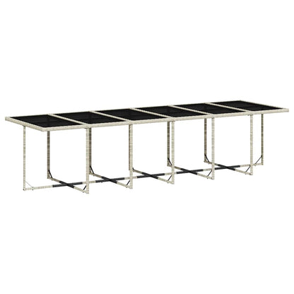 Set da Pranzo da Giardino 17pz con Cuscini Grigio in Polyrattan | homemem39