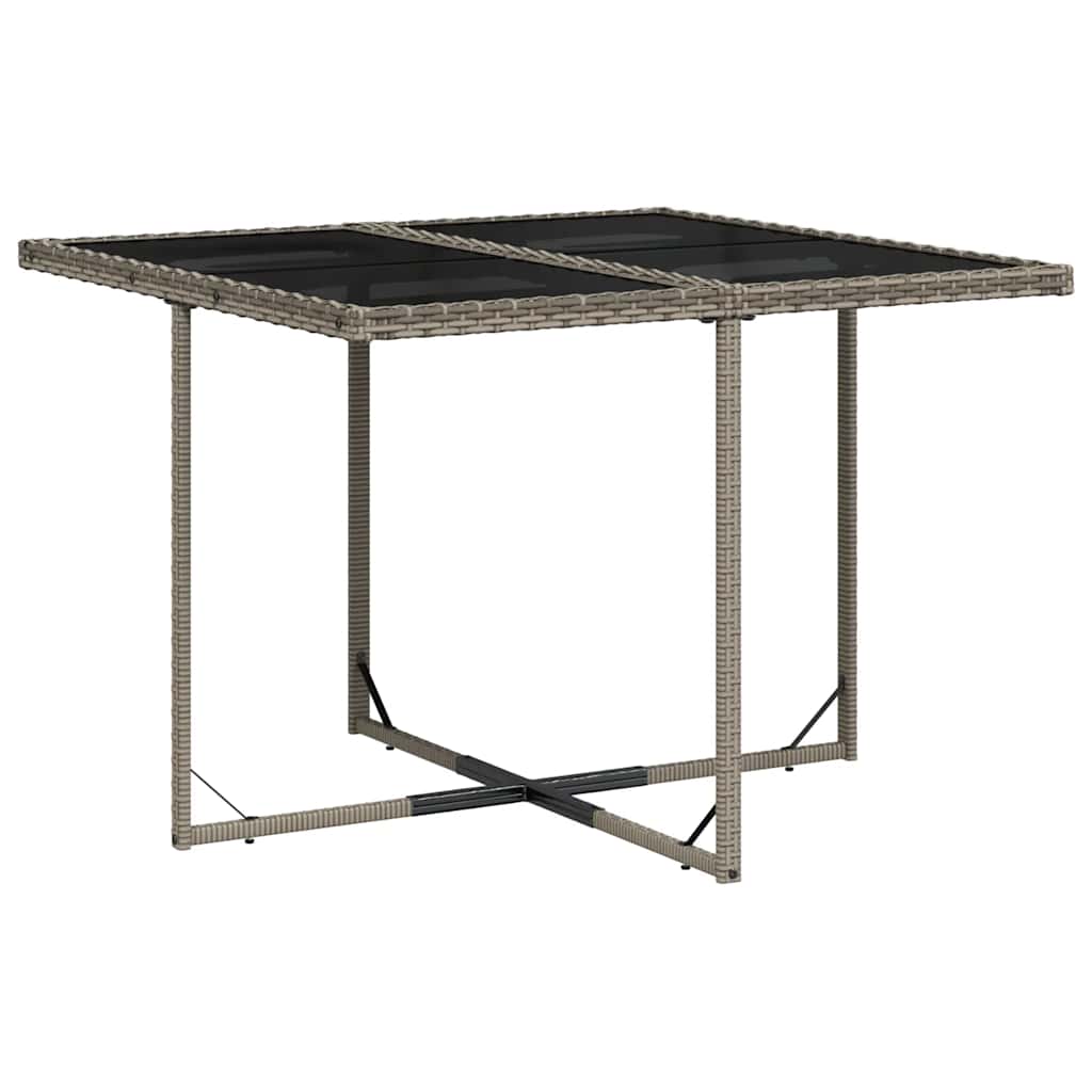 Set da Pranzo da Giardino 9 pz con Cuscini in Polyrattan Grigio | homemem39