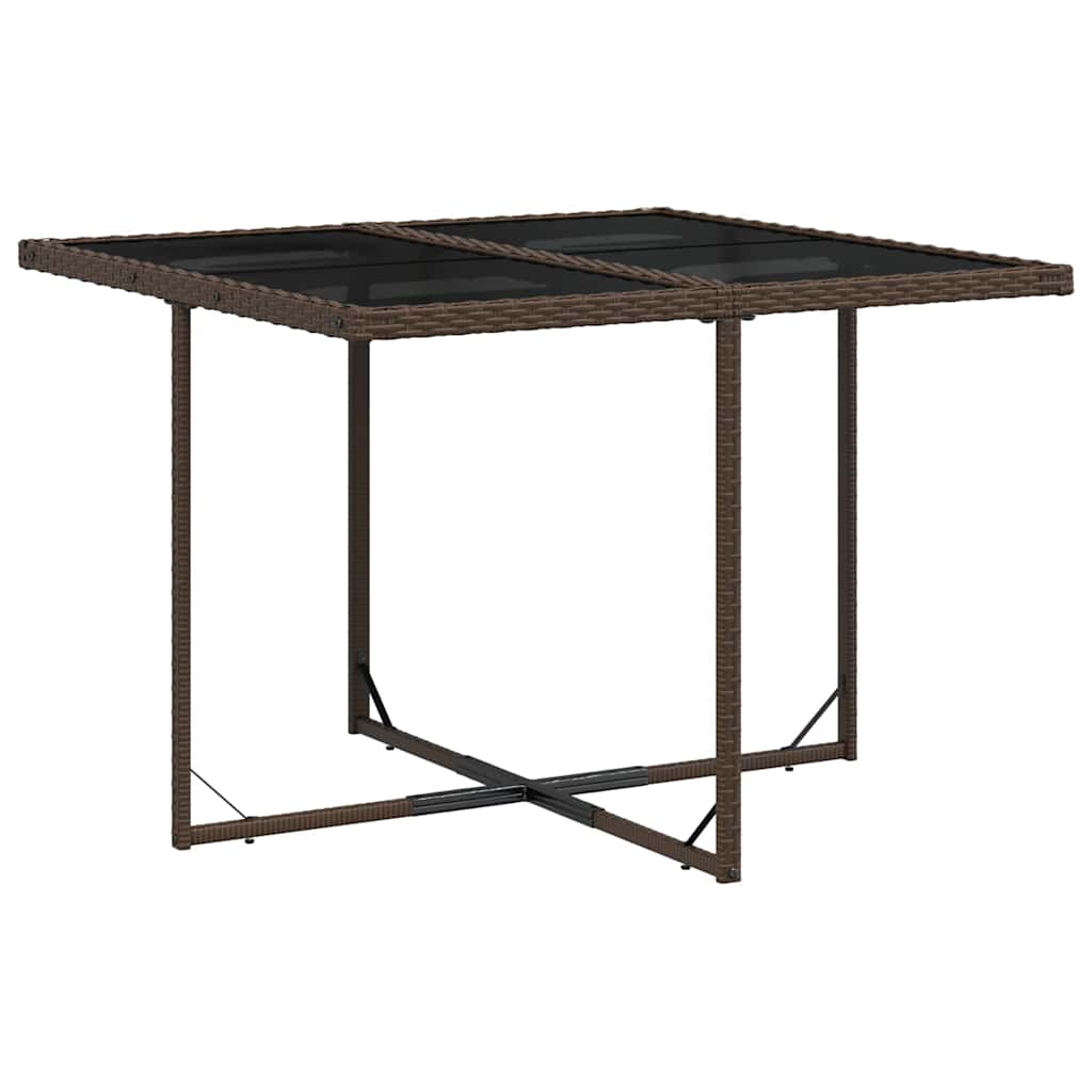 Set da Pranzo da Giardino 9pz con Cuscini Marrone in Polyrattan | homemem39