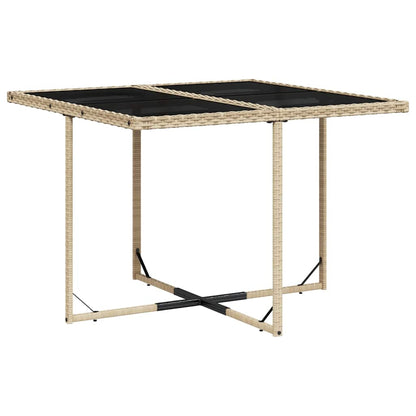 Set da Pranzo da Giardino 9 pz con Cuscini Beige in Polyrattan | homemem39