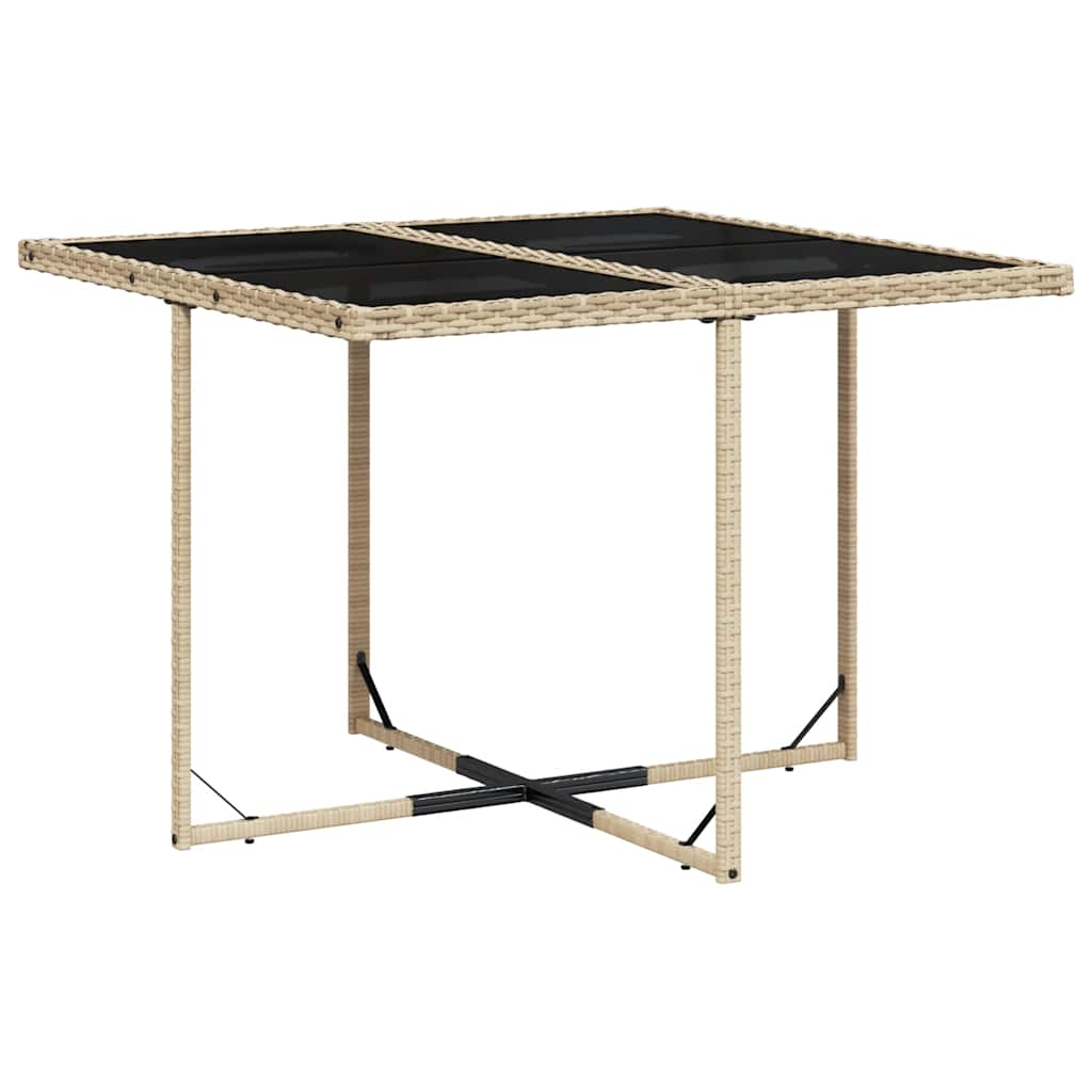 Set Pranzo da Giardino 9 pz con Cuscini Beige Misto Polyrattan | homemem39