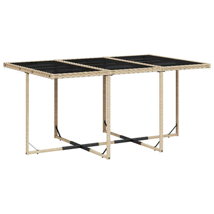 Set da Pranzo da Giardino 11 pz con Cuscini Beige in Polyrattan | homemem39