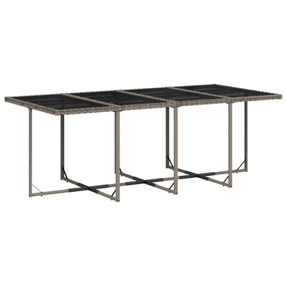 Set da Pranzo da Giardino 13pz con Cuscini Grigio in Polyrattan | homemem39