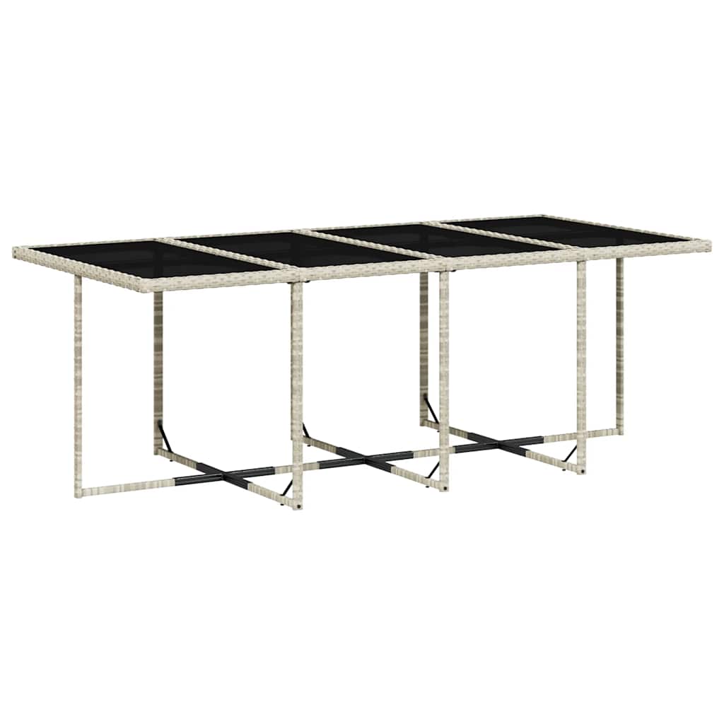 Set da Pranzo da Giardino 13pz con Cuscini Grigio in Polyrattan | homemem39