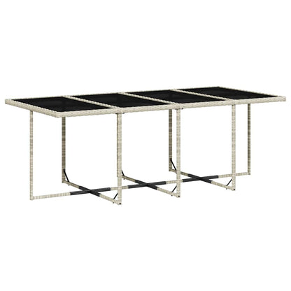 Set da Pranzo da Giardino 13pz con Cuscini Grigio in Polyrattan | homemem39