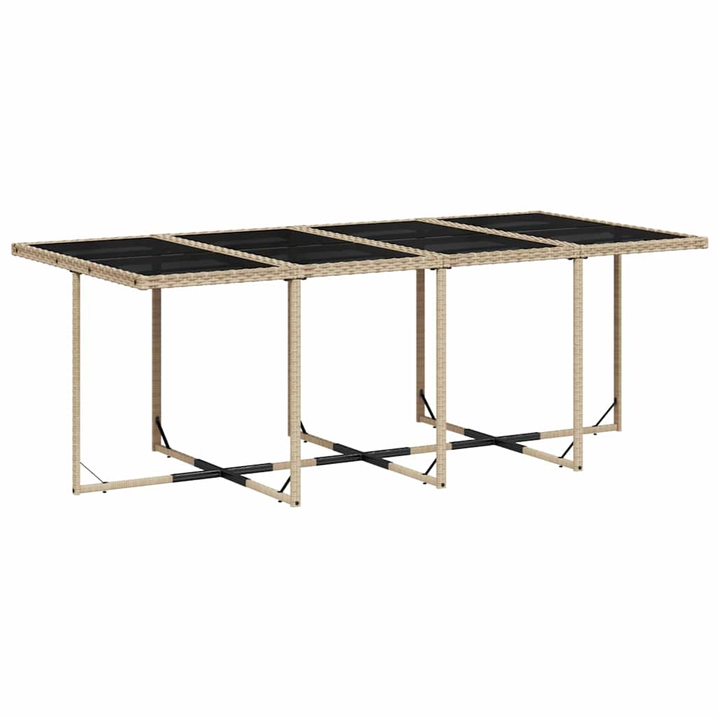 Set Pranzo da Giardino 13 pz con Cuscini Beige Misto Polyrattan | homemem39