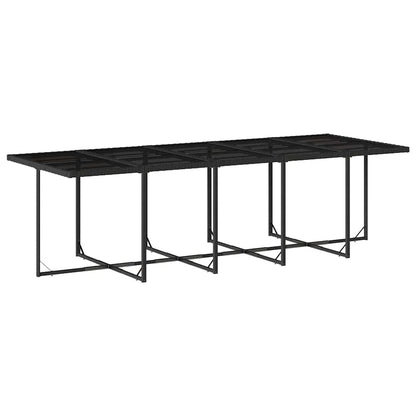 Set da Pranzo da Giardino 15 pz con Cuscini Nero in Polyrattan | homemem39