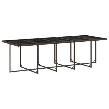 Set da Pranzo da Giardino 15 pz con Cuscini Marrone Polyrattan | homemem39