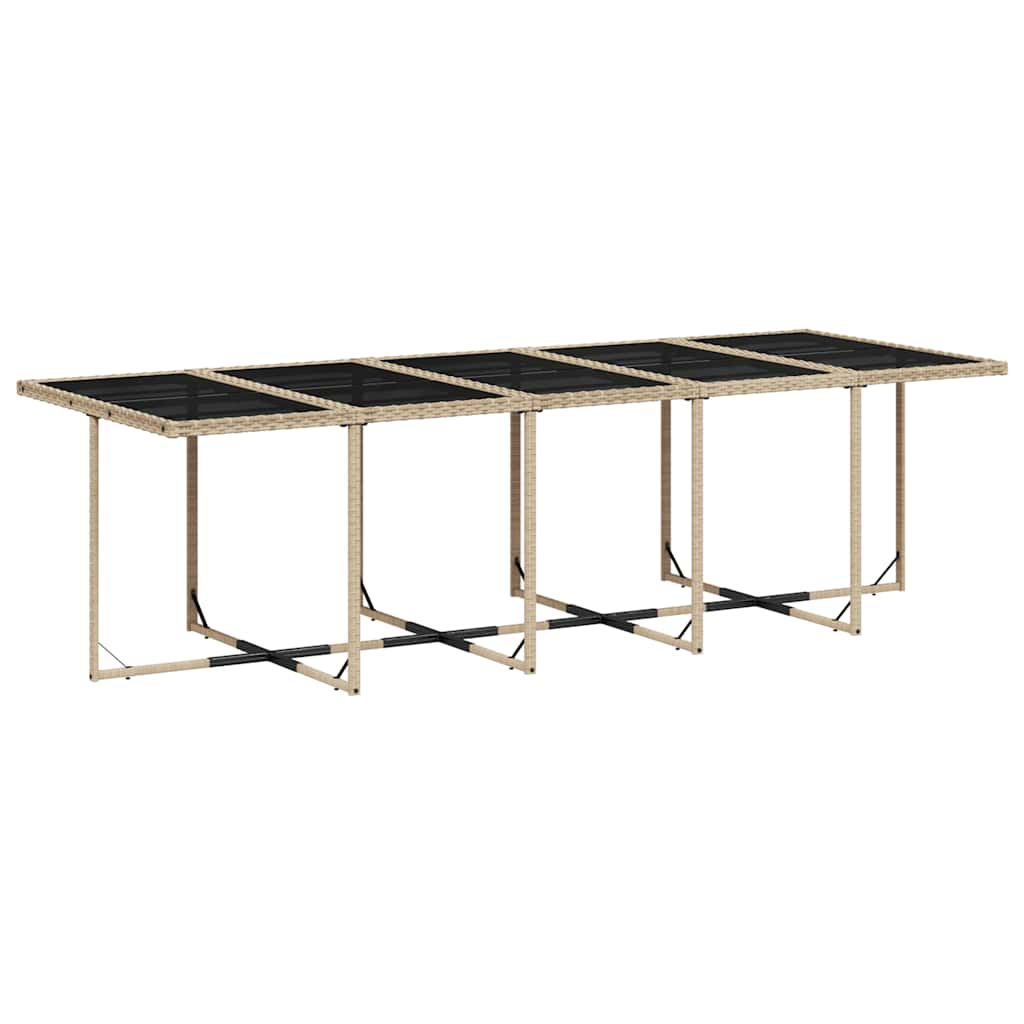 Set Pranzo da Giardino 15 pz con Cuscini Beige Misto Polyrattan | homemem39