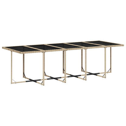 Set Pranzo da Giardino 15 pz con Cuscini Beige Misto Polyrattan | homemem39