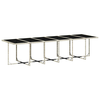 Set da Pranzo da Giardino 17pz con Cuscini Grigio in Polyrattan | homemem39