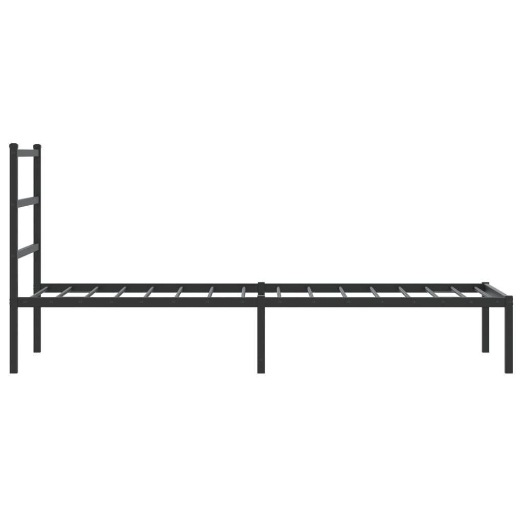 Giroletto con Testiera in Metallo Nero 80x200 cm | homemem39