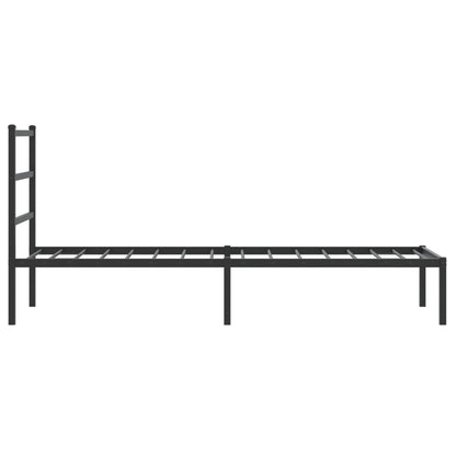 Giroletto con Testiera in Metallo Nero 80x200 cm | homemem39