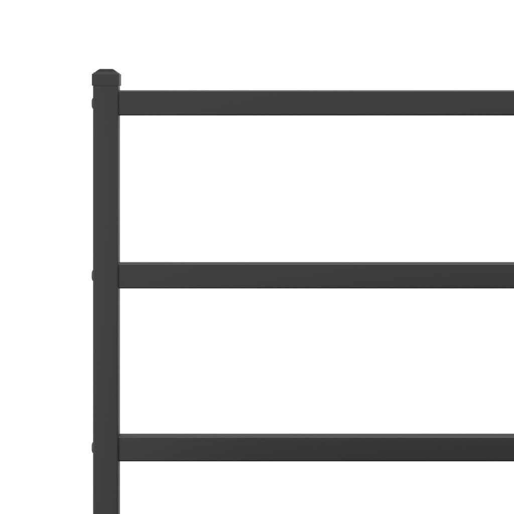 Giroletto con Testiera in Metallo Nero 80x200 cm | homemem39