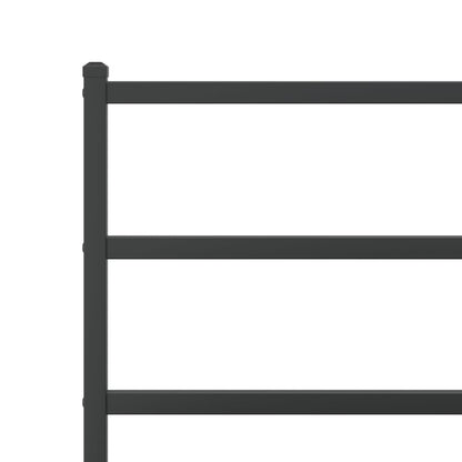 Giroletto con Testiera in Metallo Nero 80x200 cm | homemem39