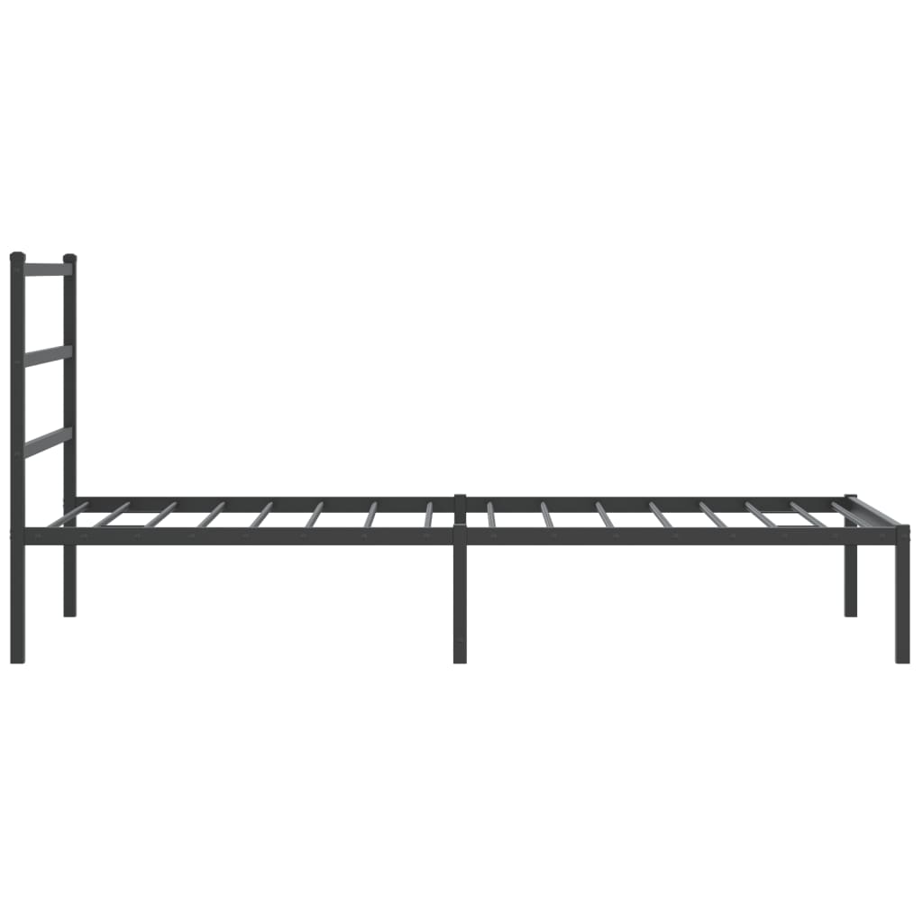 Giroletto con Testiera Metallo Nero 100x200 cm | homemem39