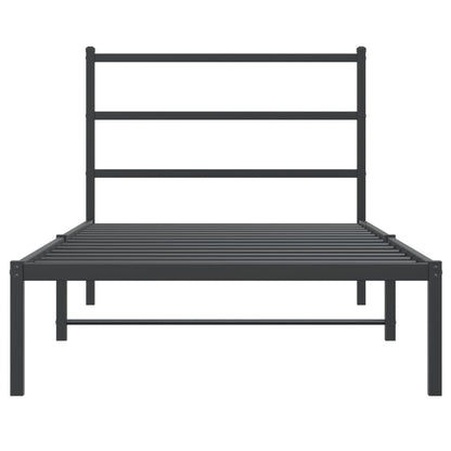 Giroletto con Testiera in Metallo Nero 107x203 cm | homemem39