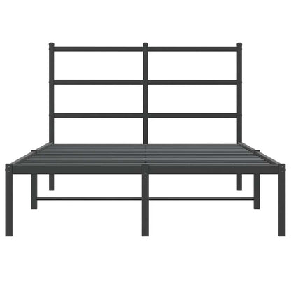 Giroletto con Testiera in Metallo Nero 120x190 cm