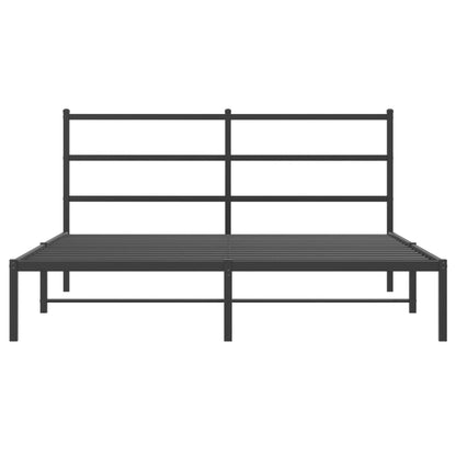Giroletto con Testiera in Metallo Nero 150x200 cm | homemem39