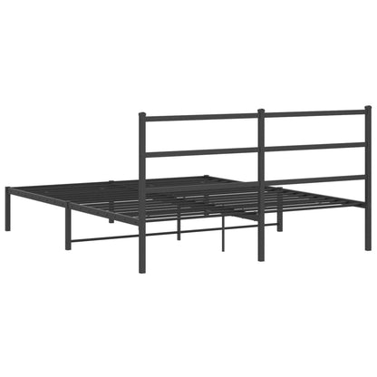Giroletto con Testiera in Metallo Nero 150x200 cm | homemem39
