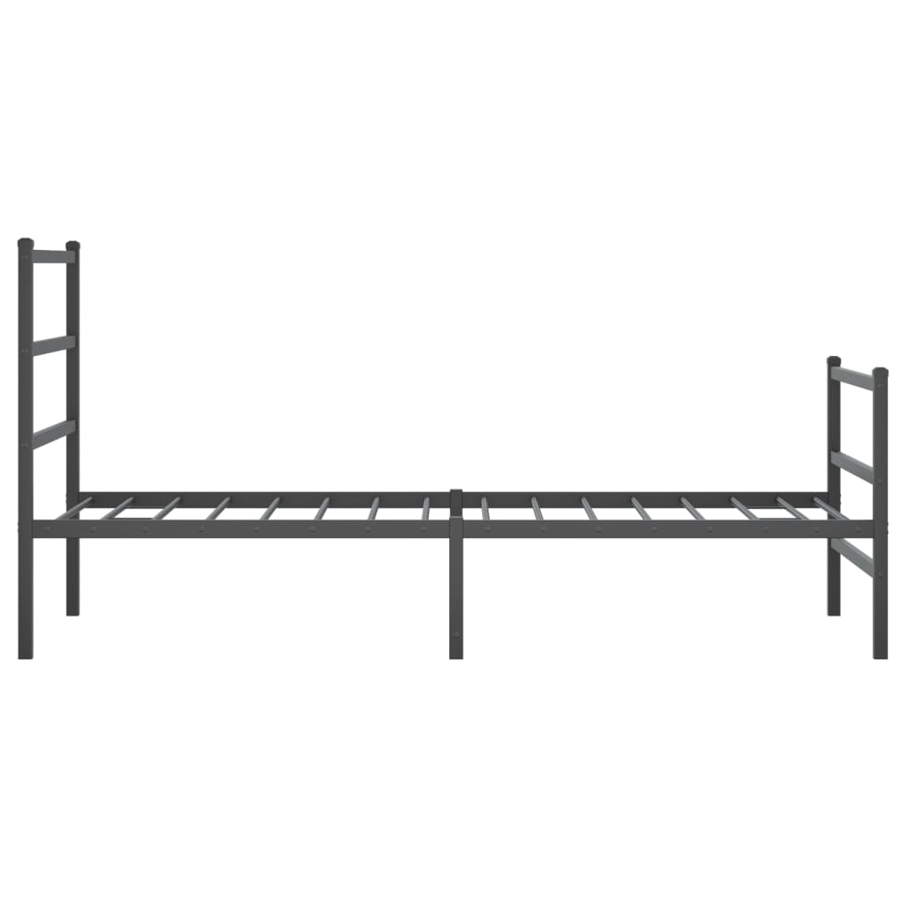 Giroletto con Testiera e Pediera Metallo Nero 90x200 cm | homemem39