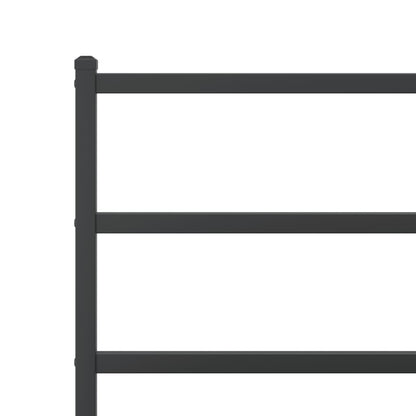 Giroletto con Testiera e Pediera Metallo Nero 90x200 cm | homemem39