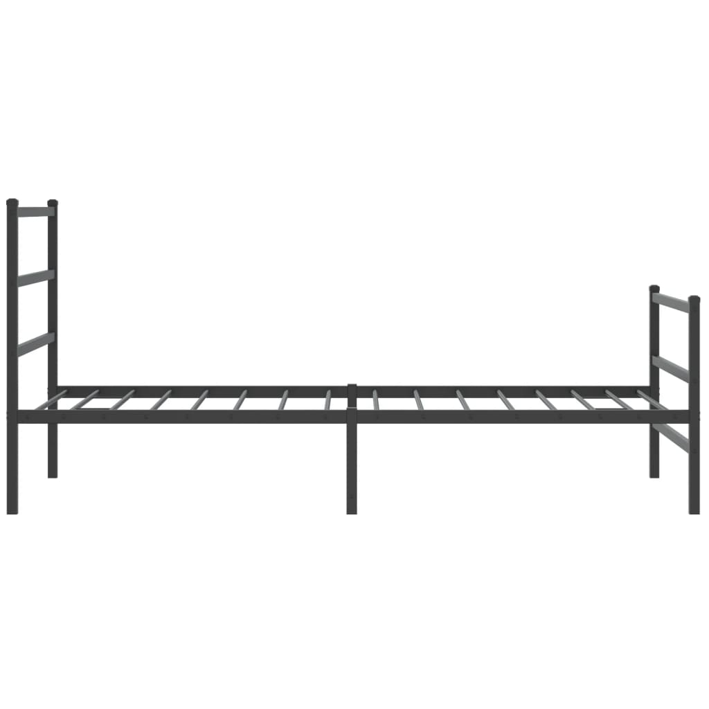 Giroletto con Testiera e Pediera Metallo Nero 107x203 cm | homemem39