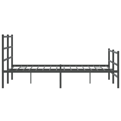 Giroletto con Testiera e Pediera Metallo Nero 135x190 cm | homemem39