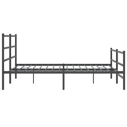 Giroletto con Testiera e Pediera Metallo Nero 183x213 cm | homemem39