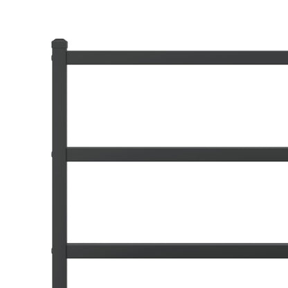 Giroletto con Testiera e Pediera Metallo Nero 183x213 cm | homemem39