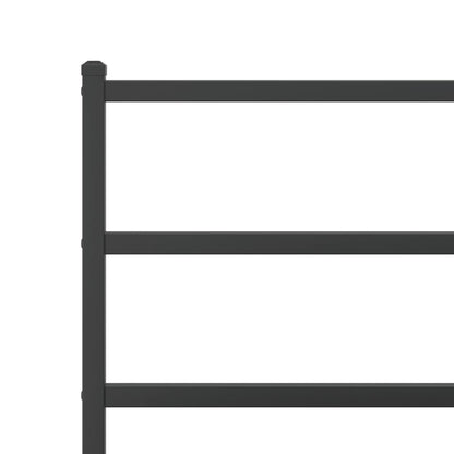 Giroletto con Testiera e Pediera Metallo Nero 200x200 cm | homemem39