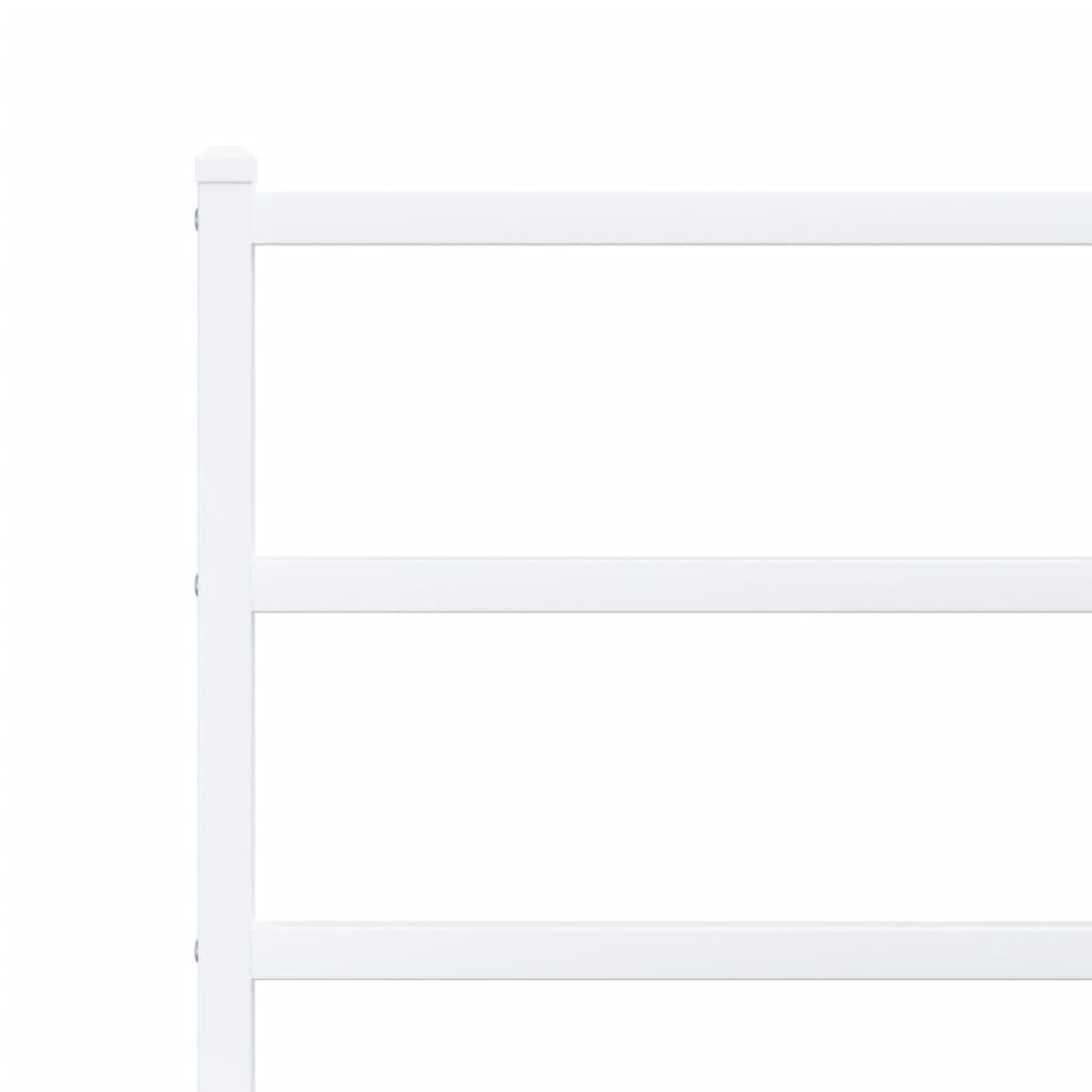 Giroletto con Testiera Metallo Bianco 90x190 cm | homemem39
