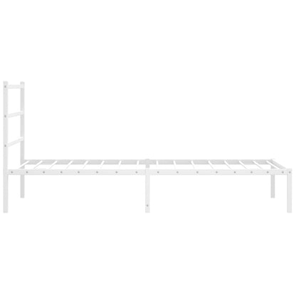 Giroletto con Testiera Metallo Bianco 100x190 cm | homemem39