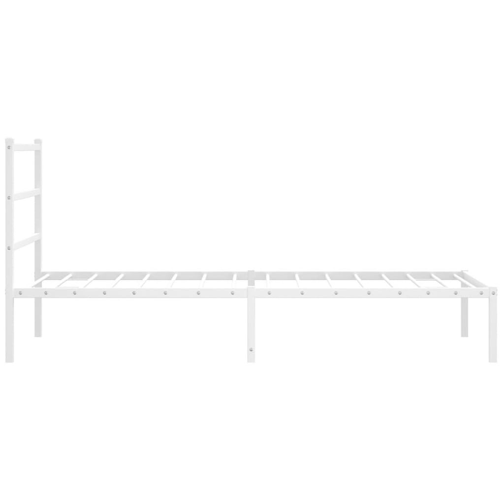 Giroletto con Testiera Metallo Bianco 100x200 cm | homemem39