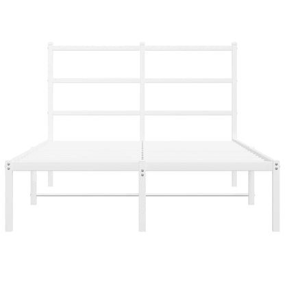 Giroletto con Testiera Metallo Bianco 120x190 cm