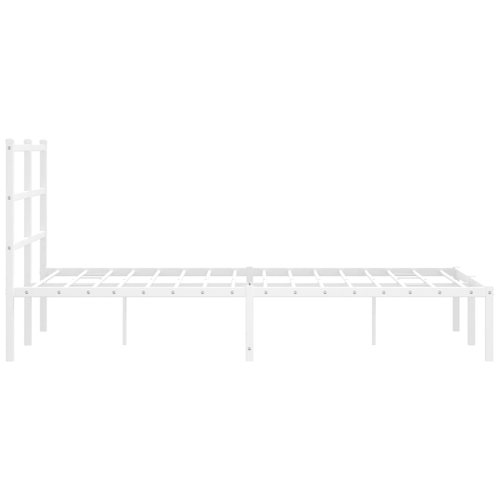 Giroletto con Testiera Metallo Bianco 120x190 cm