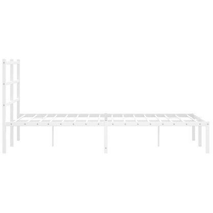 Giroletto con Testiera Metallo Bianco 120x190 cm