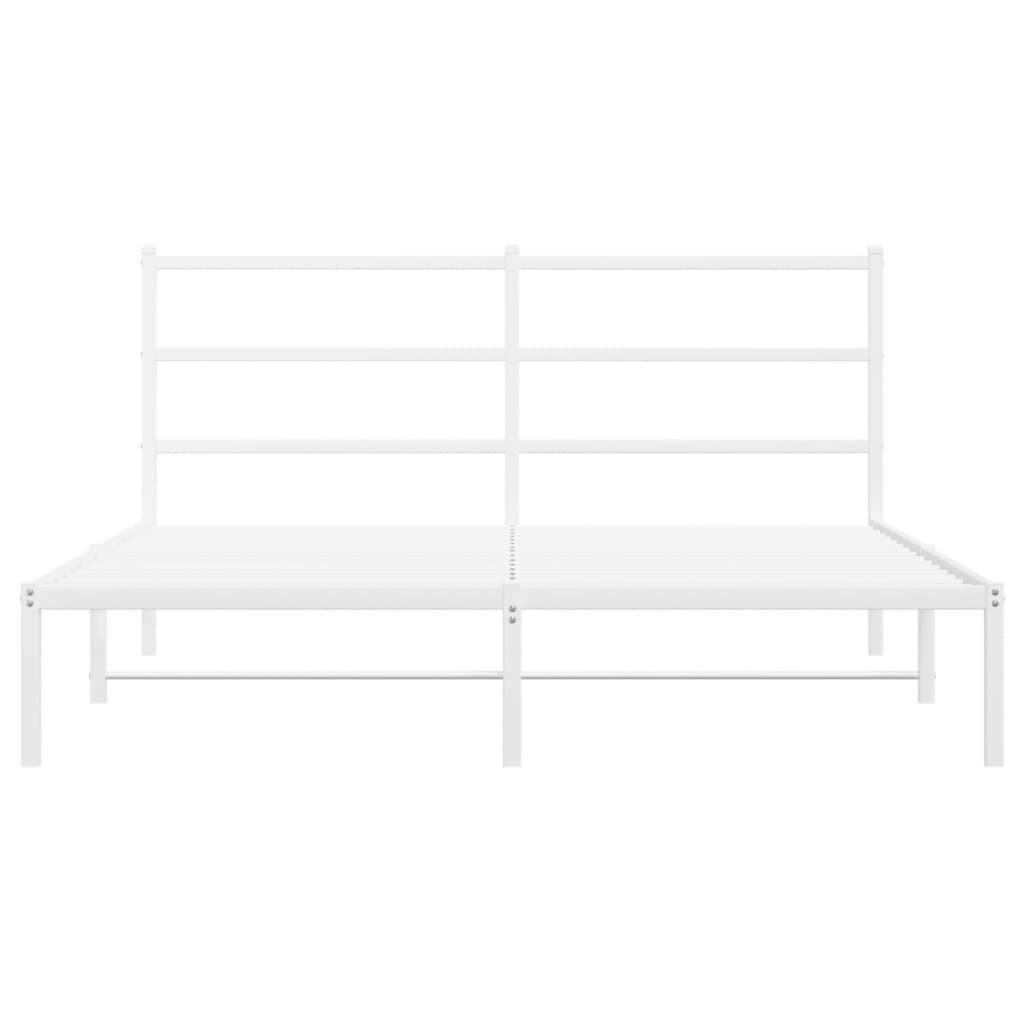 Giroletto con Testiera Metallo Bianco 150x200 cm | homemem39