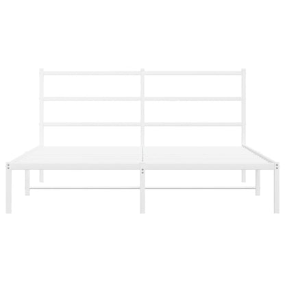 Giroletto con Testiera Metallo Bianco 150x200 cm | homemem39