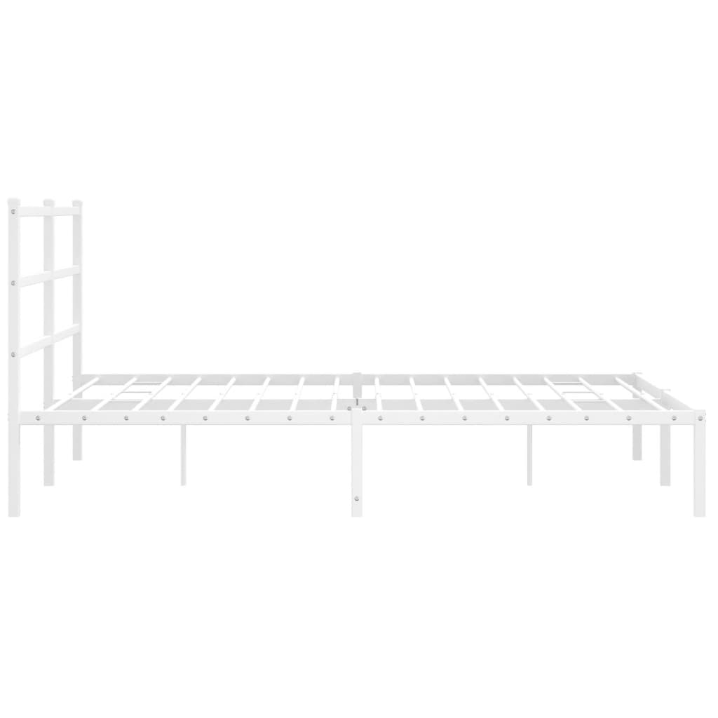 Giroletto con Testiera Metallo Bianco 150x200 cm | homemem39