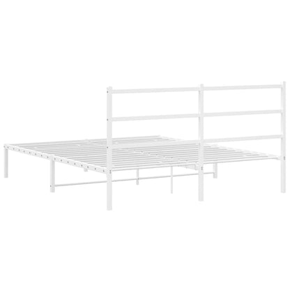 Giroletto con Testiera Metallo Bianco 150x200 cm | homemem39