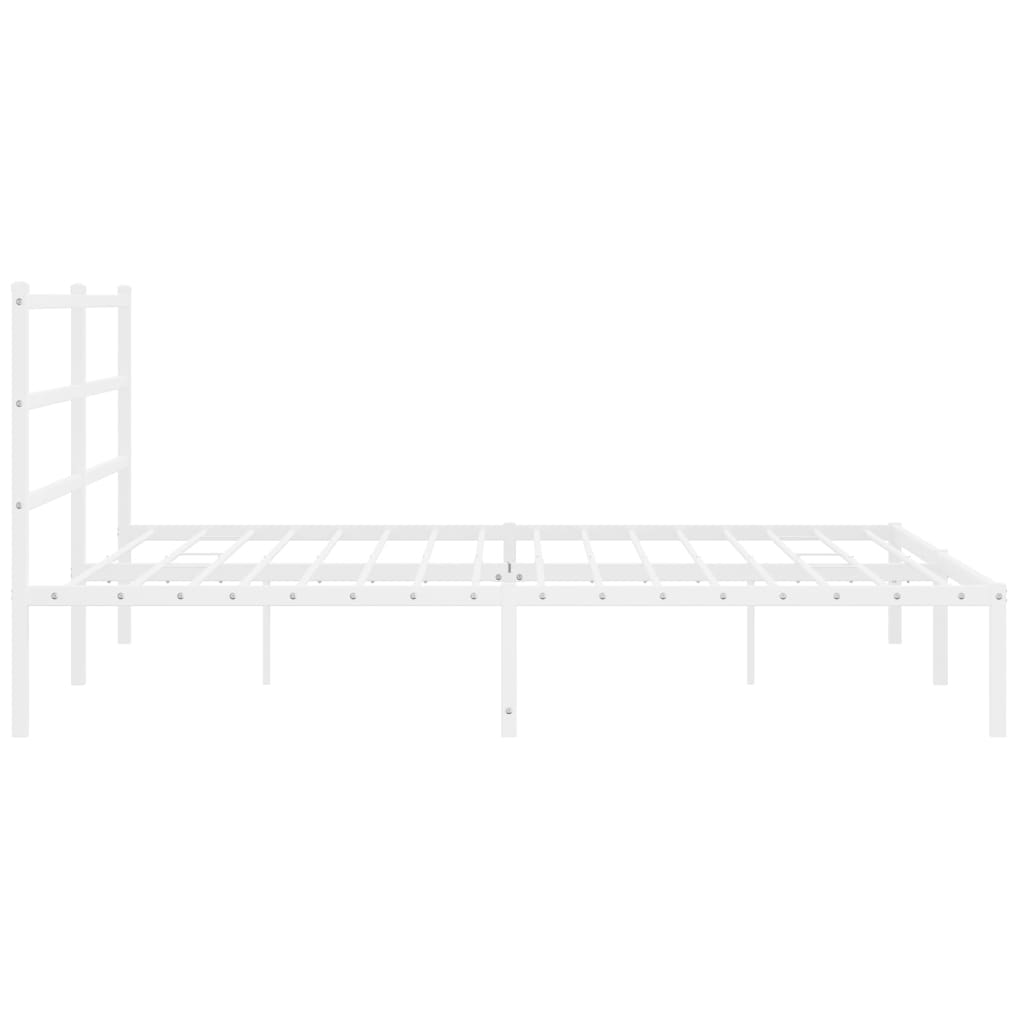 Giroletto con Testiera Metallo Bianco 183x213 cm