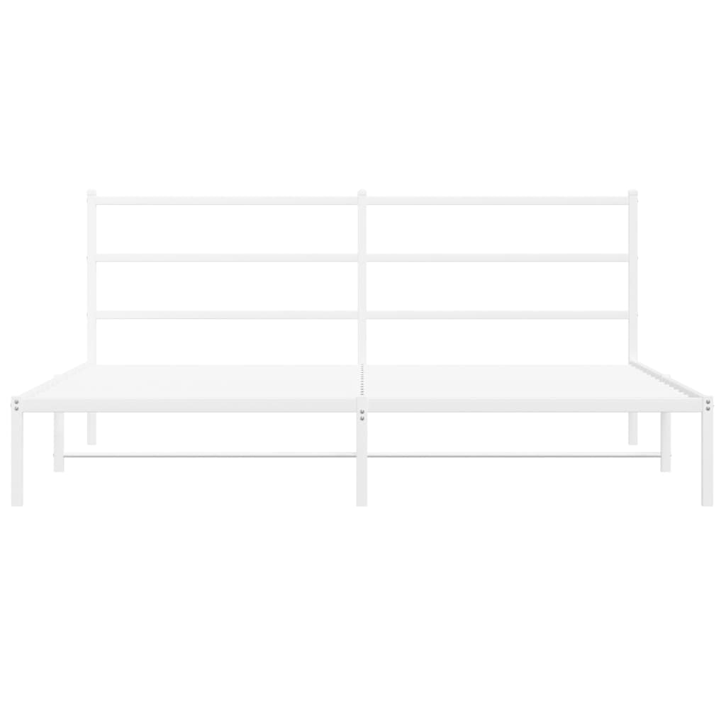 Giroletto con Testiera Metallo Bianco 193x203 cm